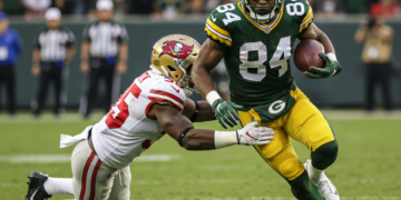 Sterling Sharpe in Green Bay Packers uniform, candidate for 2025 NFL Hall of Fame class.