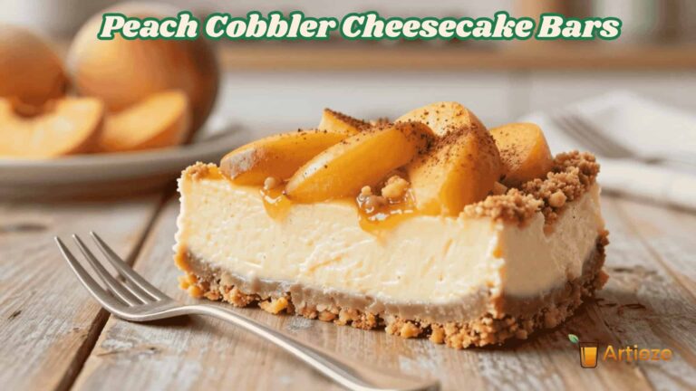 Peach Cobbler Cheesecake Bars