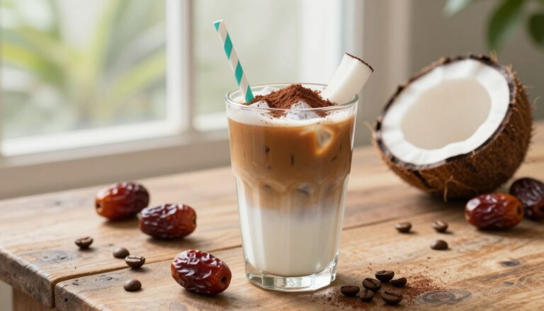 Creamy Coconut Date Iced Latte Recipe