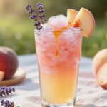 frozen honey lavender peach drink