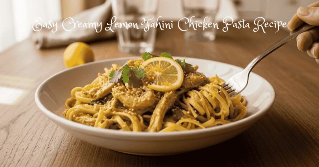 lemon tahini chicken pasta