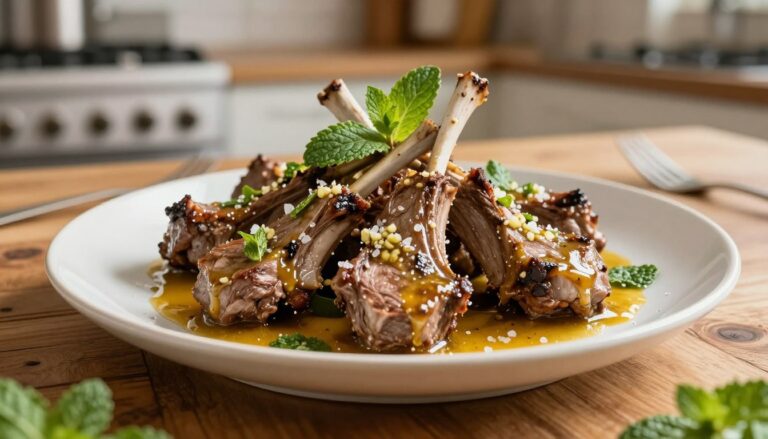 mint garlic butter lamb bites