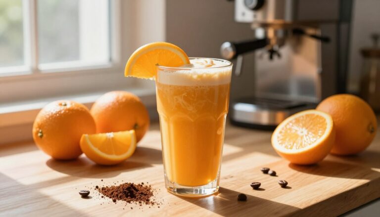 orange coffee smoothie